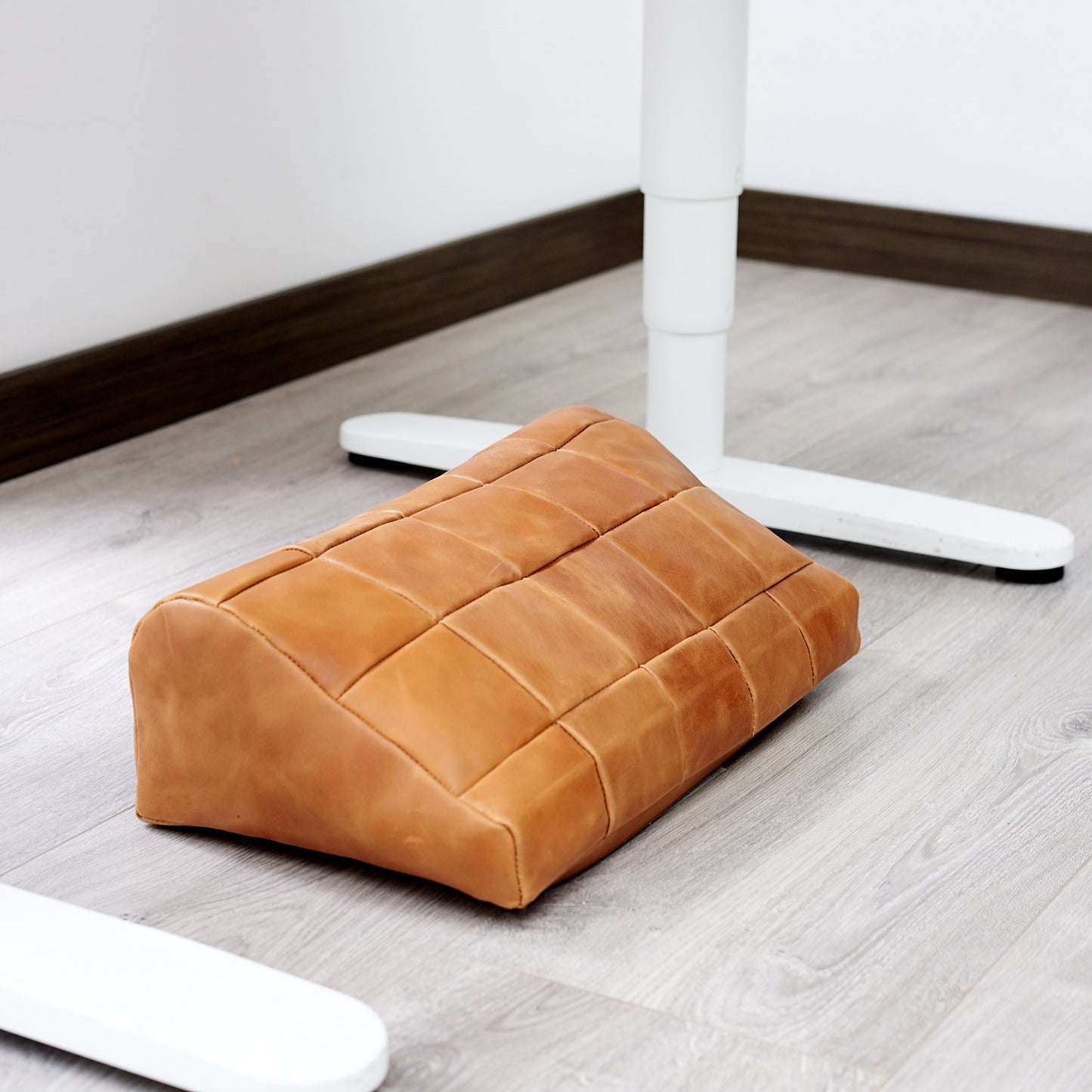 Style. Leather Desk Footrest Cover Tan by Modoun Home Decor