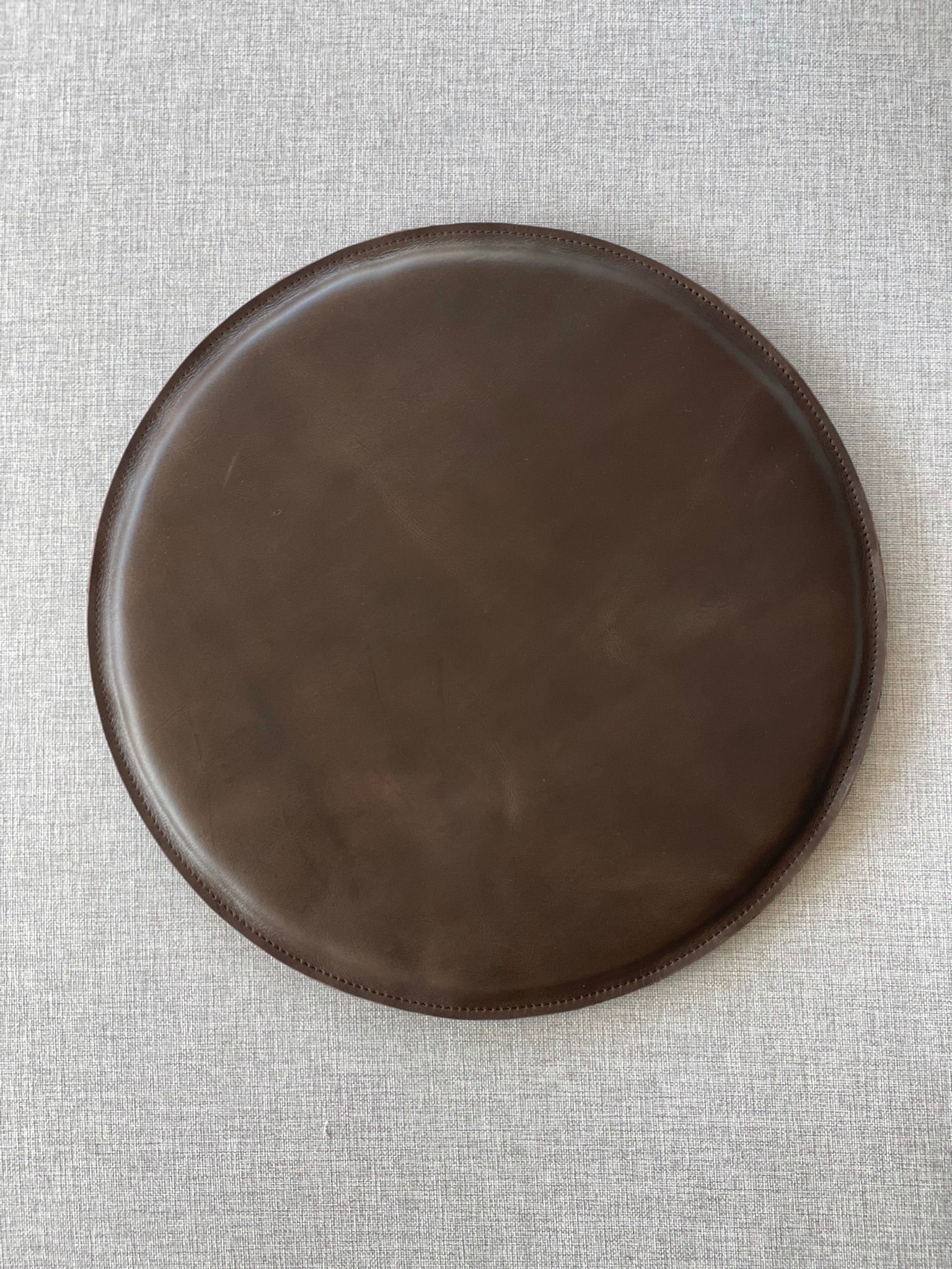Cover. Leather Round Cushion Brown by Modoun Home Decor
